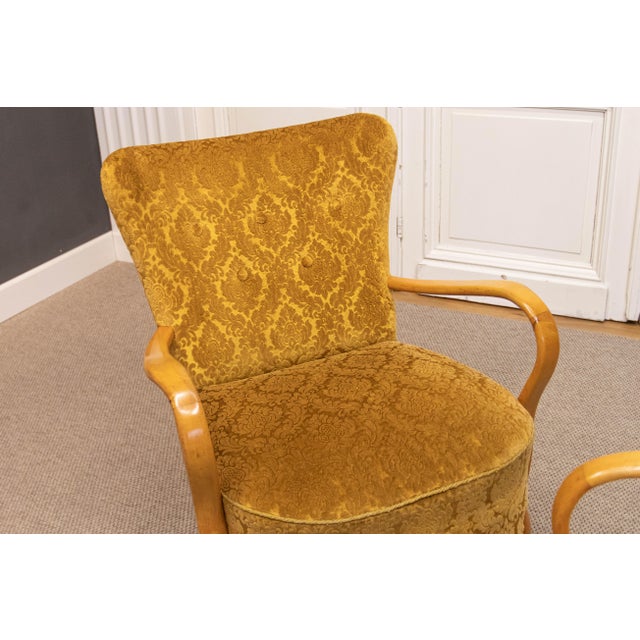 Danish Modern Lounge Chairs by Alfred Christensen for Slagelse Møbelværk, 1940s, Set of 2 For Sale - Image 11 of 14