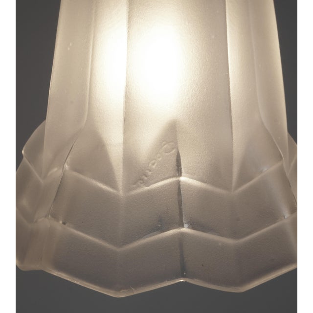 French Art Deco Chandelier by Degue 1930 France For Sale - Image 9 of 12
