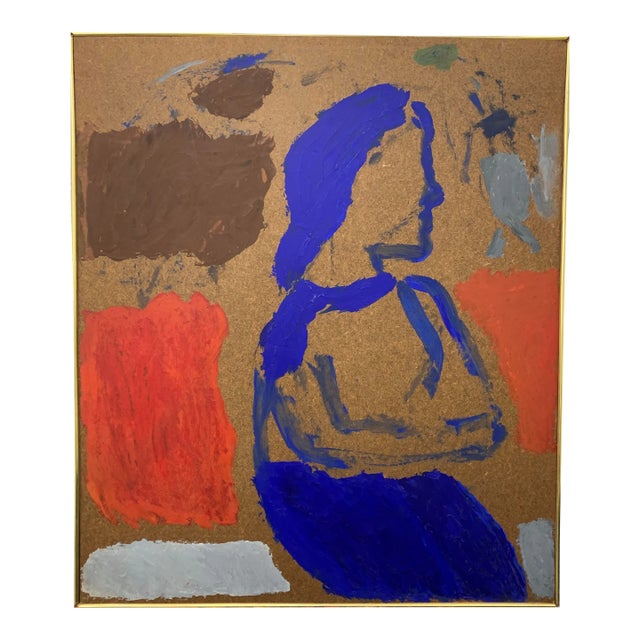 1960s Figurative Oil Painting "Crossed Arms" For Sale