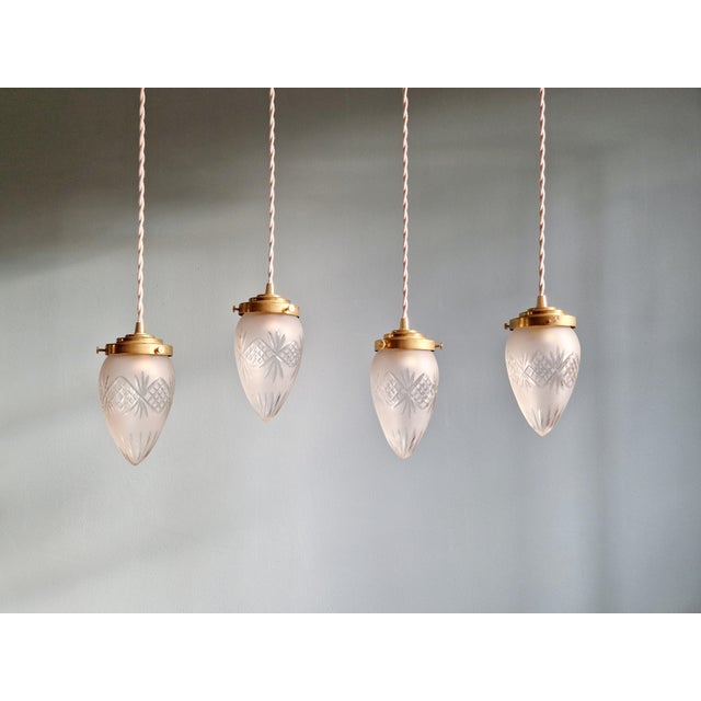 Suspension in Satin Crystal, Early 20th Century For Sale - Image 3 of 16