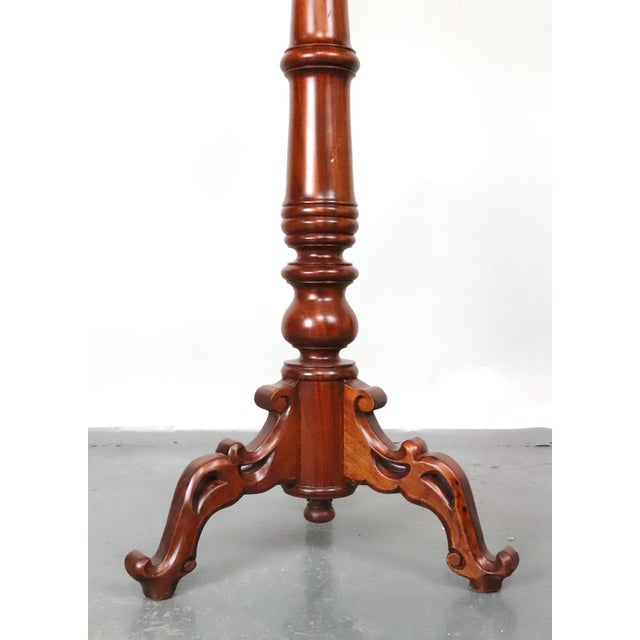 Wood Early 20th Century Wooden Shaving Stand With Tilting Beveled Mirror For Sale - Image 7 of 10