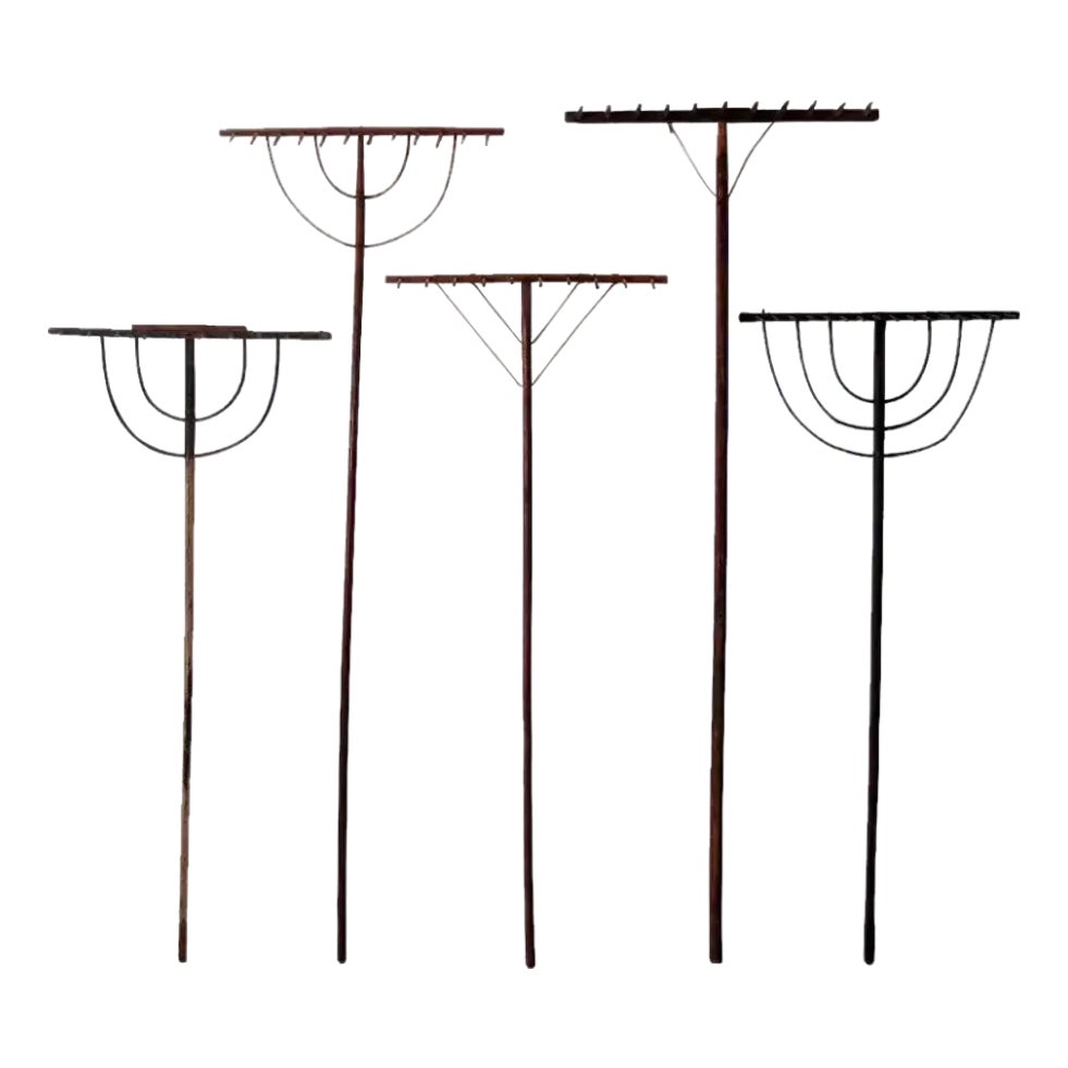 Antique Primitive Hay Rakes Collection - 5 Piece | Chairish