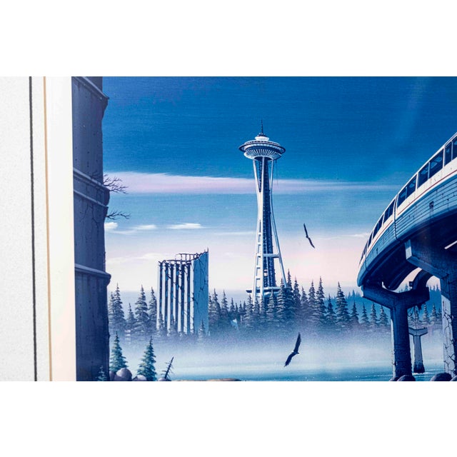 1990s Tim Wistrom “Urban Renewal” Signed & Numbered Seattle Limited Edition Print, Framed For Sale - Image 4 of 14