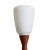 Scandinavian Modern Teak and Milk Glass Table Lamp For Sale - Image 4 of 5