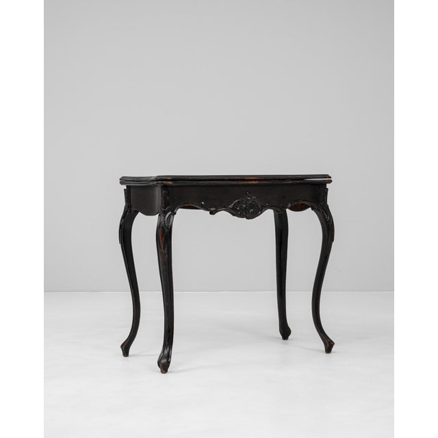 1880s French Wood Black Patinated Side Table For Sale - Image 9 of 18