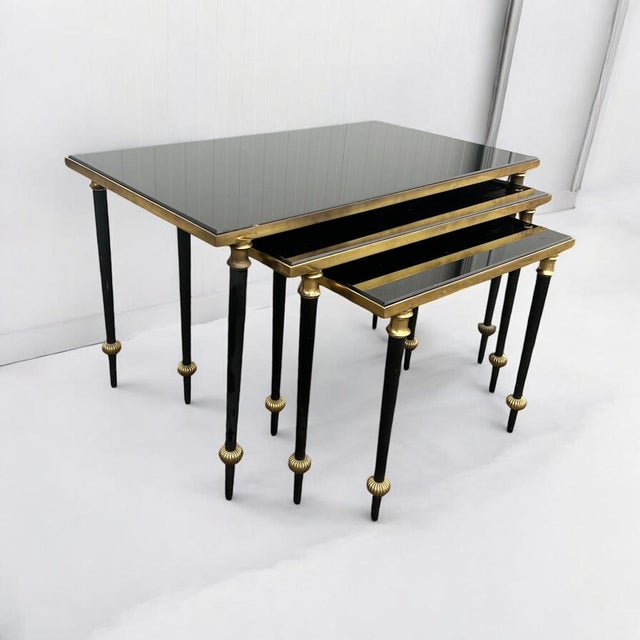 Mid-Century Modern Tables from Maison Baguès, 1950s, Set of 3 For Sale - Image 3 of 15