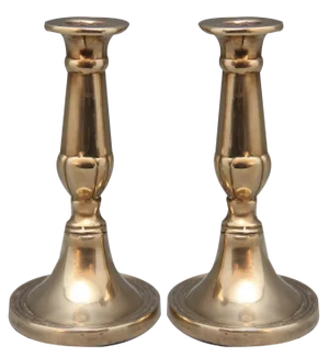 Brass Georgian Candlesticks, 1800, Set of 2
