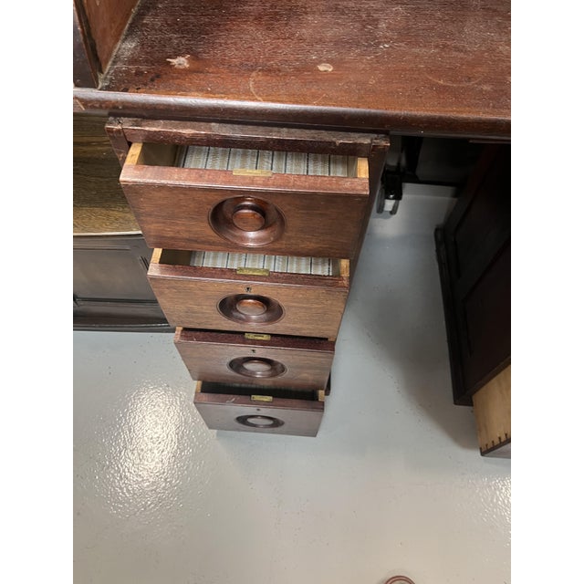 Roll Top Desk in Mahogany For Sale - Image 9 of 10