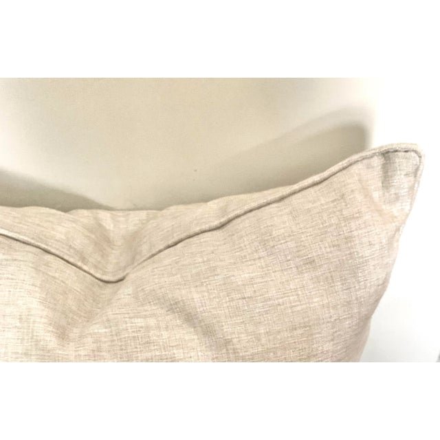 Modern Champagne Gold Metallic Soft Large Pillows - a Pair For Sale - Image 3 of 7