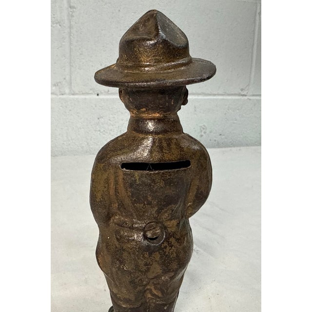 Cast Iron Dough Boy w.w.i. Soldier Still Bank. By Grey Iron Toy Co., C. 1919 For Sale - Image 13 of 13