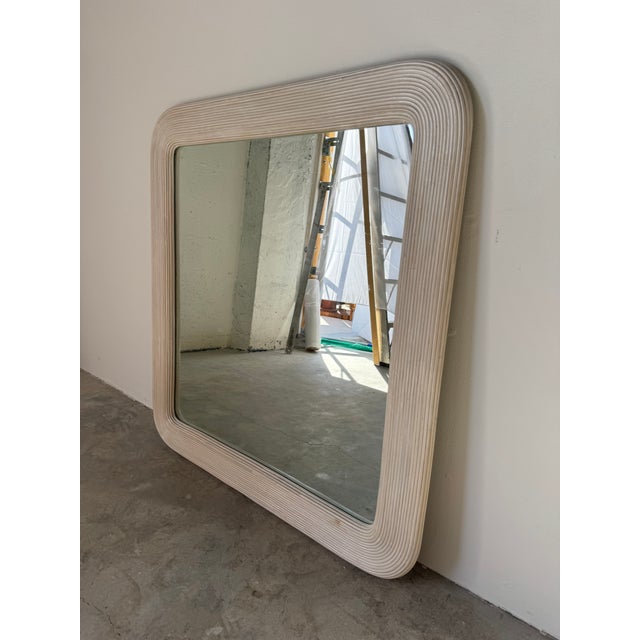 1970’s Vintage Gabriella Crespi Style Pencil Reed Wall Mirror For Sale In Miami - Image 6 of 10