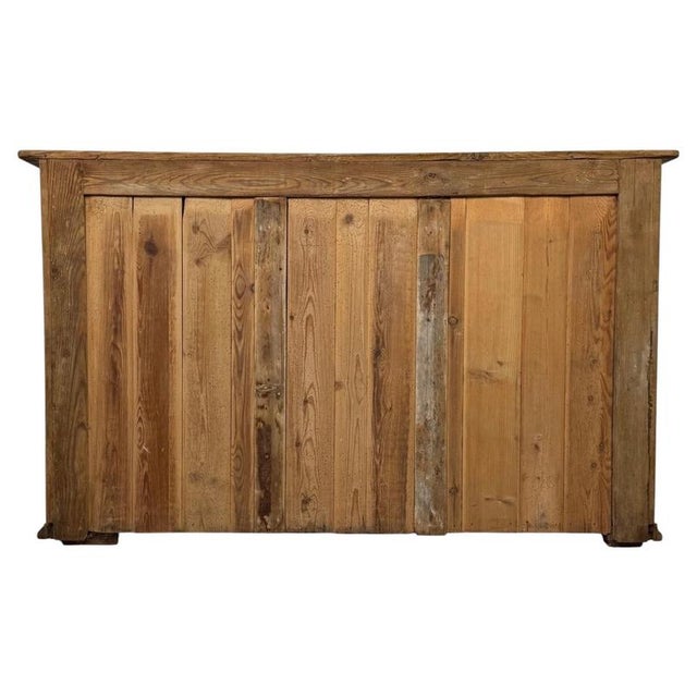 Antique English Victorian Pitch Pine Credenza, 1800s For Sale - Image 9 of 13