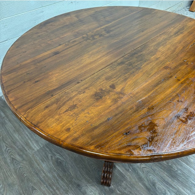 Late 19th Century Antique French Renaissance Revival Victorian Renaissance Solid Oak Dining Table For Sale - Image 5 of 18