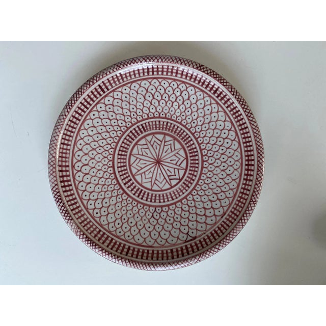 Moroccan Fez Style Hand Painted Dish For Sale - Image 4 of 4