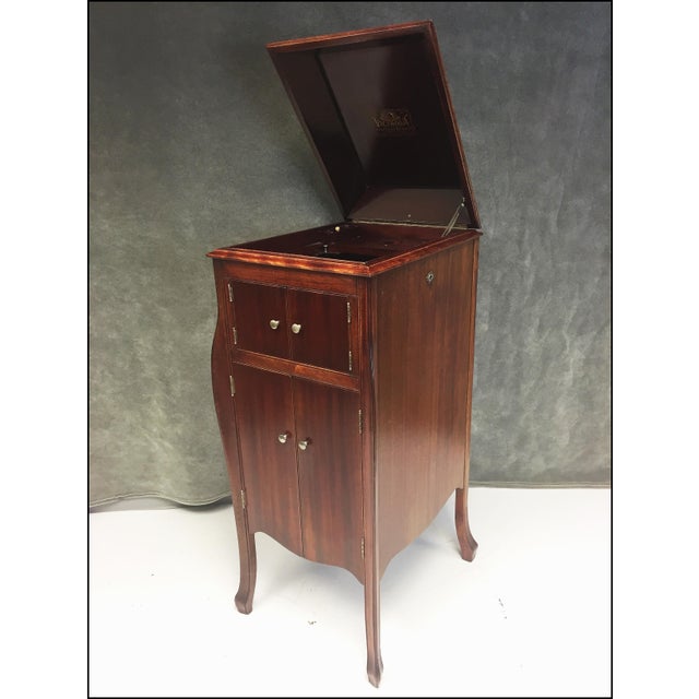 Antique Victrola Wood Record Player Cabinet | Chairish