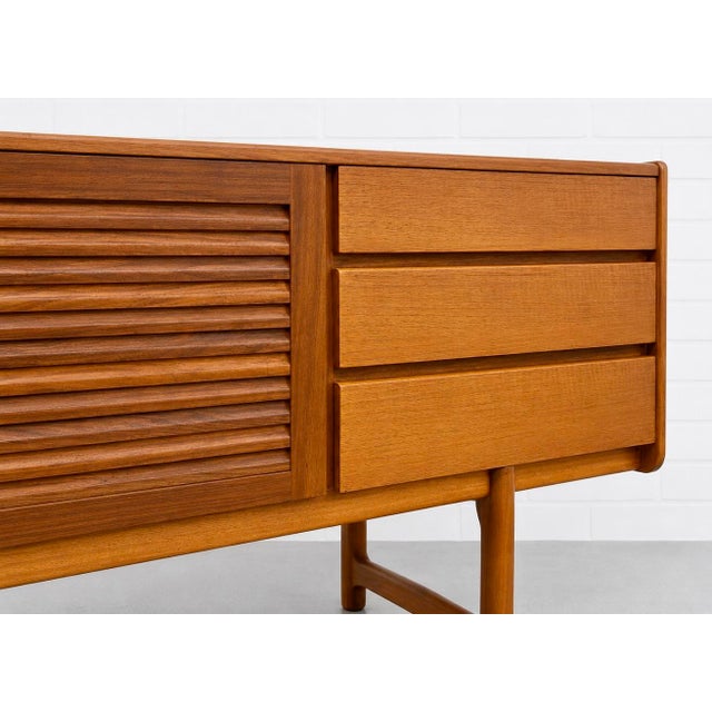 Mid Century Modern Teak Credenza With Louvered Doors | Sideboard by a.h. McIntosh, Made in Scotland, C. 1960’s For Sale - Image 13 of 17