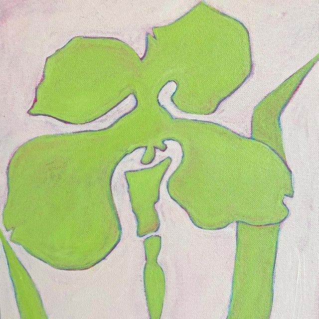 2020s Original Framed Acrylic Botanical Painting, Organic Boho Art Floral Wall Art by Tatiana Duperault For Sale - Image 5 of 5