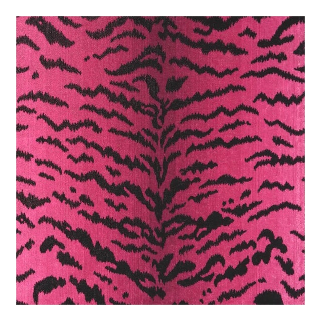 The House of Scalamandré Tigre Fabric, Reds & Black For Sale
