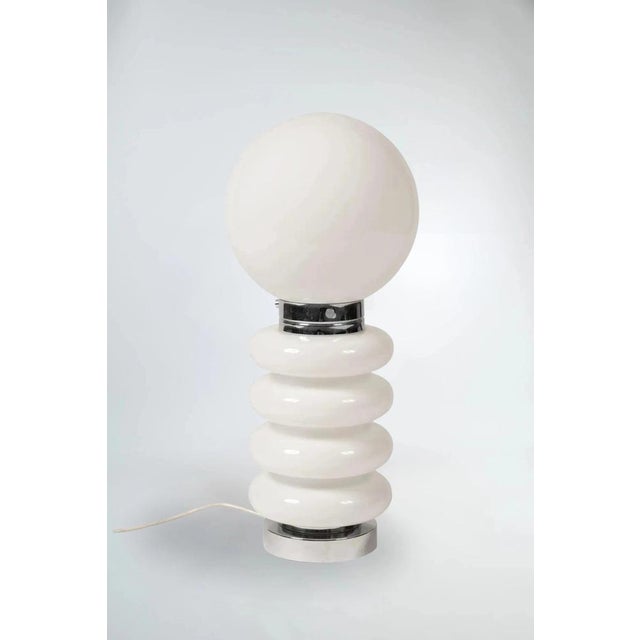 Metal Glass Table Lamp by Carlo Nason for JBS, 1960s For Sale - Image 7 of 8