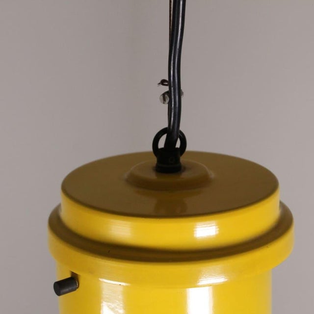 Industrial Yellow Industrial Lamp from Fontana Arte, 1970s For Sale - Image 3 of 7