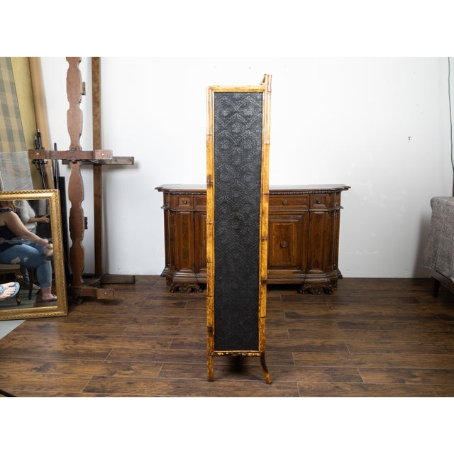 English 1900s Bamboo Cabinet with Faux Books Façade and Splaying Legs For Sale In Atlanta - Image 6 of 11