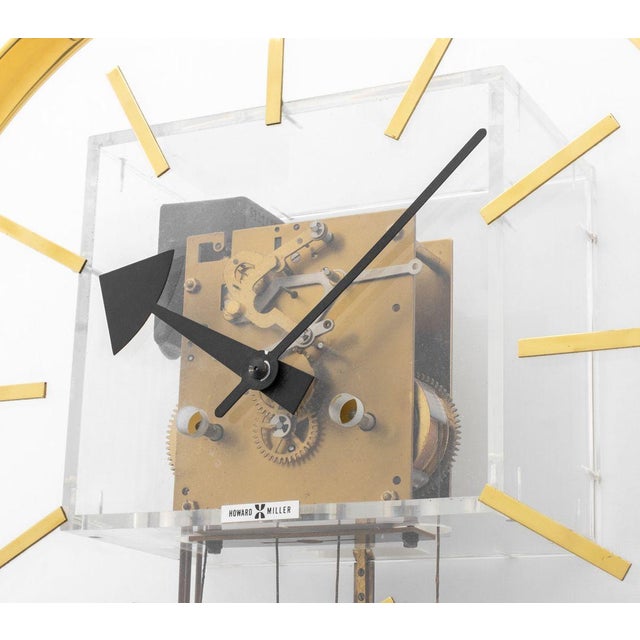 Howard Miller George Nelson for Howard Miller Lucite Wall Clock For Sale - Image 4 of 6