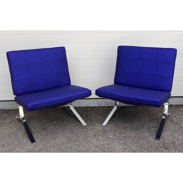 Mid-Century Modern Pair of French Lounge Chairs by Olivier Mourgue For Sale - Image 3 of 9