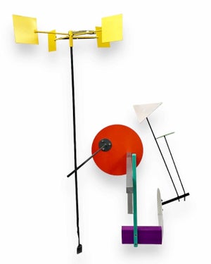 Peter Shire, Post Modernist Color Pop Art Sculpture Memphis Milano Peter Shire LA Metal Art, 1989
