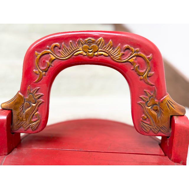 This is an antique, late Qing dynasty era Chinese red lacquer wedding basket/box. It comes with a letter to my...