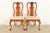 Queen Anne Solid Mahogany Side Chairs or Dining Chairs by Stanley, Pair For Sale - Image 14 of 14