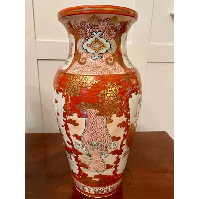 Victorian Japanese Kutani Porcelain Vases, Set of 2 For Sale - Image 6 of 15