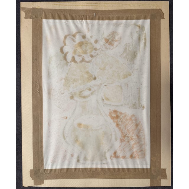 Filippo De Pisis, Composition, Mixed Media on Paper, 1945 For Sale - Image 8 of 12