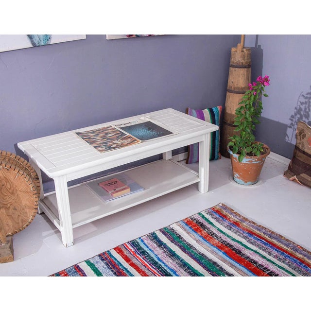 Colorful Vintage Striped Rag Runner For Sale In Los Angeles - Image 6 of 6