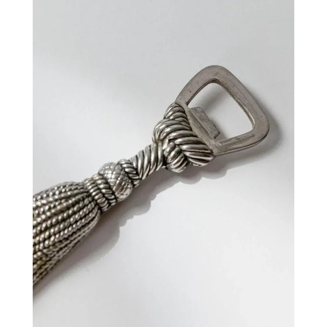 Vintage Silver-Plated Tassel Bottle Opener from Silea, France, 1970s For Sale - Image 4 of 11