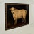 Lofty vintage oil painting on canvas a sheep with an enigmatic grin executed in a tongue and cheek Victorian parlor...