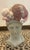 Shell-Encrusted Female Bust in Farrow & Ball Blue Gray #91 with hidden candle holders. By May River Neptune. A singular...