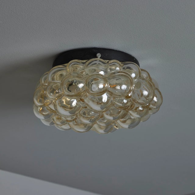 Petite 1960s Helena Tynell Bubble Glass Flush Mount for Limburg For Sale - Image 9 of 12