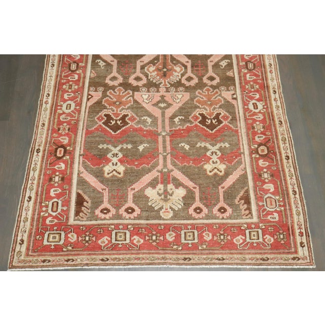 Zabihi Collection Brown Rust Color Persian Rug For Sale - Image 4 of 8