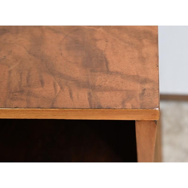 Wood Small Art Deco Bedside Table in Walnut, 1920s For Sale - Image 7 of 18