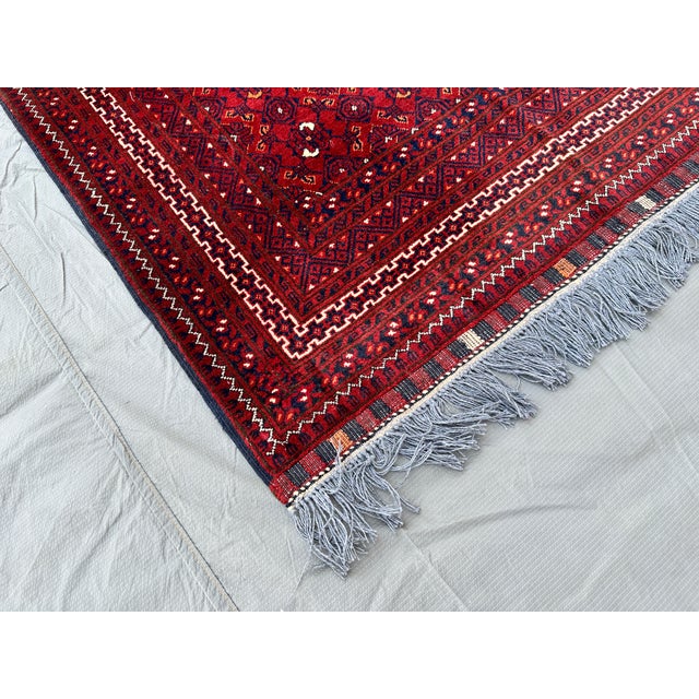 2000 - 2009 High Quality Afghan Beshir Kunduz All-Over Lattice Rug - 6'2" X 3'8" For Sale - Image 5 of 12