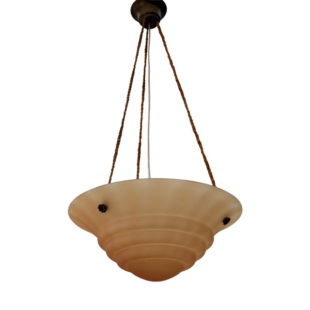 Art Deco Pendant Lamp by Edward Hald for Nordiska Kompaniet, 1930s For Sale