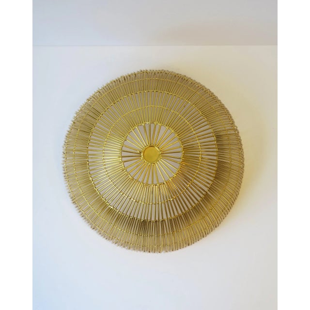 Gold Centerpiece Fruit Vegetable Bowl Basket For Sale - Image 10 of 11