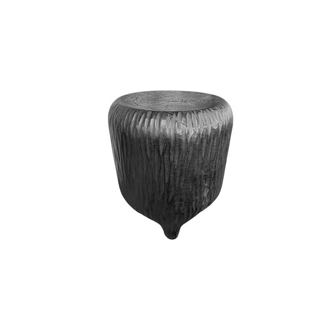 Not Yet Made - Made To Order Sculptural Suar Wood Side Table, Burnt Finish Modern Organic For Sale - Image 5 of 5