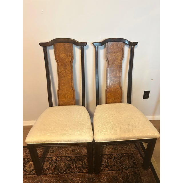 1970s Broyhill Chinoiserie Ming Vintage Dining Chairs – Matching Set of 6 For Sale - Image 9 of 16