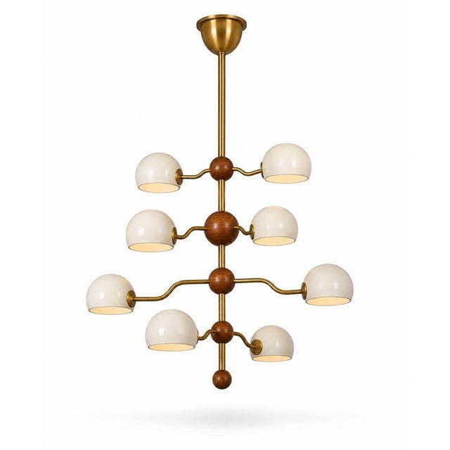 Create a striking focal point in your interior with this handcrafted 8 Light Brass Dome Chandelier, a sculptural lighting...