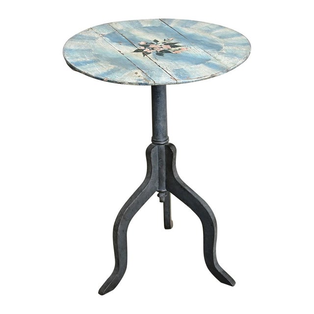 A petite Swedish Gustavian side table made during the mid 1800s which is light and highly portable to use throughout the...