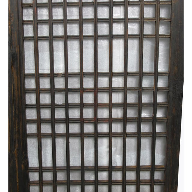 2000 - 2009 Pair of Vintage Chinese Latticed Screen Panel 1 For Sale - Image 5 of 8