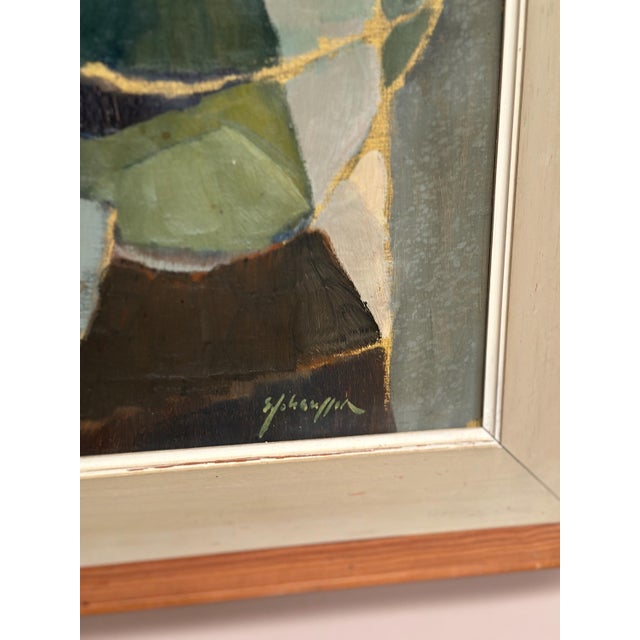 Sven Johansson, Cubist Still Life, 1960s, Oil Painting on Panel, Framed For Sale - Image 8 of 18
