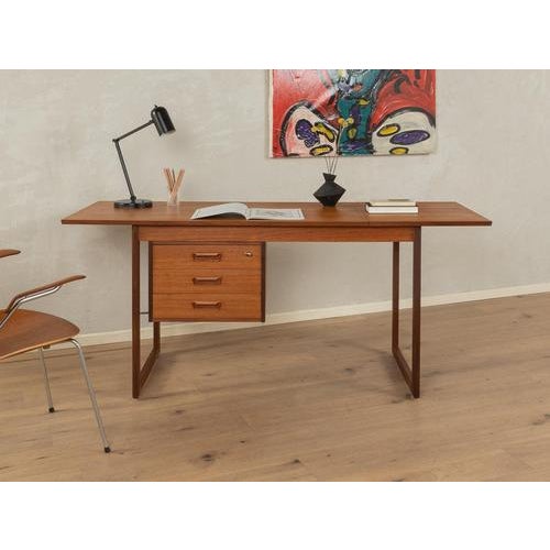 Vintage Teak Veneer Desk, 1960s For Sale - Image 11 of 11