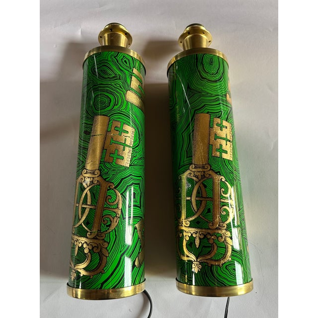 Pair of Vintage Table Lamps by Fornasetti For Sale - Image 6 of 8